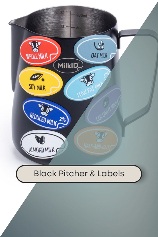 MilkID Black Pitcher & Label
