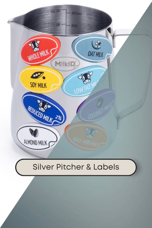 MilkID Silver Pitcher & Labels