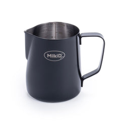 Black 12oz (350ml) Stainless Steel Milk Frothing Pitcher – Espresso & Coffee Barista Essential