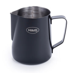 Black 20oz (600ml) Stainless Steel Milk Frothing Pitcher with Silicone Labels – Latte Art Ready