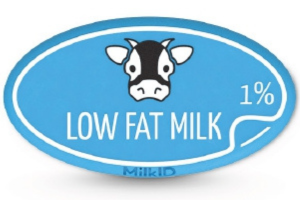Low Fat Milk Label