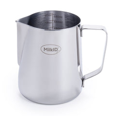 Silver 20oz (600ml) Stainless Steel Milk Frothing Pitcher with Silicone Labels – Latte Art Ready